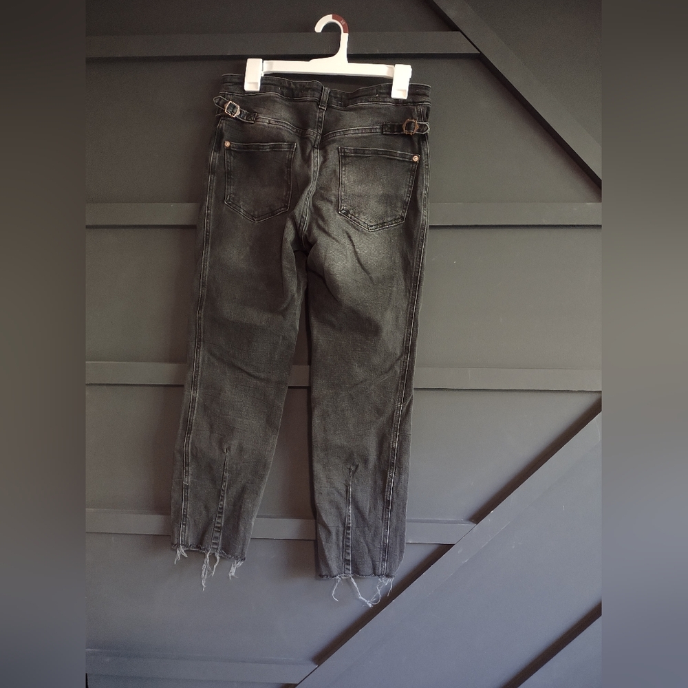Pilcro and the letterpress black straight leg jeans